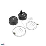 ROZETA SUFITOWA OKRĄGŁA CZARNA Z LINKĄ 100CM