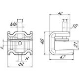 SSP 6-21 M8 FT Zacisk nośny