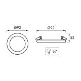 Sufitowa oprawa punktowa VIKI C CHROME