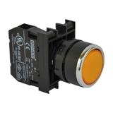 Przycisk kryty 1NO żółty