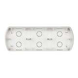 TREND Puszka montażowa pozioma potrójna srebrny metalik