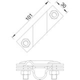 2760 20 V4A, OBEJMY PRZYŁĄCZ.DO DRUT.+BEDN.20