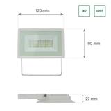 NOCTIS LUX 3 NAŚWIETLACZ 20W NW 230V IP65 120x90x27mm BIAŁY