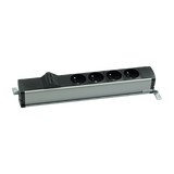 "Simon 480 TS48-130E400K0-40 Listwa standardowa 4 gn. typ E i płytka 2xRJ45 keystone