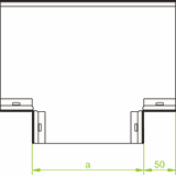 Trójnik kanału 190x48mm Grubość 1,00 mm TKN190H48 541319 BAKS