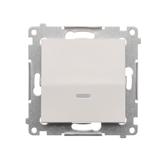 Simon 54 Przycisk pojedynczy zwierny z podświetleniem LED bez piktogramu 10A 250V szybkozłączka biały DP1L.01/11 KONTAKT