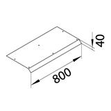 tehalit.AK Pokrywa kanału napodł przedł 1-str skos dł. 800mm 150x40mm stal AKB81500401V HAGER