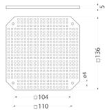 Płyta Montażowa PM160, perforowana, do puszki Ppt-EH160-PPt-EH161, kolor: szary 33.160 OPATÓWEK