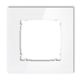 ICON Ramka uniwersalna pojedyncza kwadratowa - efekt szkła (ramka: biała; spód: biały) biały