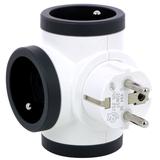 ROZGAŁĘŹNIK OBROTOWY 3X2P+Z - BIAŁY/GRAFITOWY, Legrand