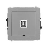 DECO Gniazdo pojedyncze USB A-B 2.0, bez pola opisowego szary mat 27DGUSBBO-3 KARLIK