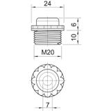 90 M, ZAŚLEPKI ZAMKNIĘTE M20 JSZ.