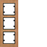 lumina passion Ramka potrójna pionowa drewno buk WL9135 HAGER