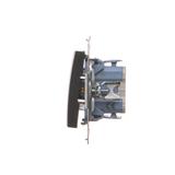 Simon 54 Łącznik schodowy 10A 250V szybkozłączka czarny DW6.01/49 KONTAKT