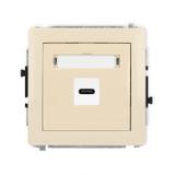 DECO Mechanizm gniazda pojedynczego 1xUSB C-C beżowy