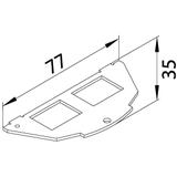 tehalit.VE-EE Płytka montażowa 2xRJ Typ 05 Large Keystone/ AMP 20,1x14,8 BSM052 HAGER