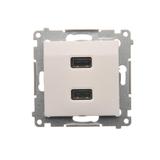 Simon 54 Ładowarka 2 x USB 2.1 A 5V DC 230V biały DC2USB.01/11 KONTAKT