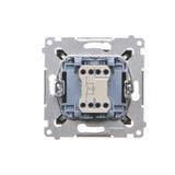 Simon 54 Przycisk pojedynczy zwierny z podświetleniem LED bez piktogramu 10A 250V szybkozłączka czarny DP1L.01/49 KONTAKT
