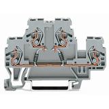 dwupiętrowa złączka diodowa 2,5 mm2 szara