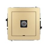 DECO Mechanizm gniazda antenowego pojedynczego TV, bez pola opisowego złoty