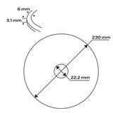 Tarcza diamentowa 230 x 22.2 mm, turbo wave