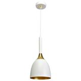MILAGRO Lampa wisząca CLARK WHITE/GOLD 1xE27