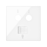 Simon 100 Pokrywa gniazda antenowego R/TV-SAT+komputerowe RJ45 kat.6 biały