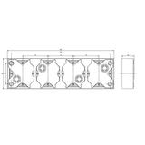 IMPRESJA Puszka instalacyjna poczwórna - kolor złoty metalik