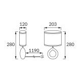 Lampka stołowa GOLF E14 WALNUT