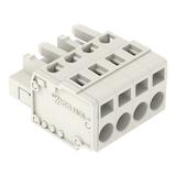 Gniazdo MCS‑MIDI Classic 4‑biegunowe jasnoszare raster 5mm 721‑104/026‑000 /100szt./ WAGO