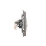 Simon Basic Gniazdo komputerowe RJ45 kategoria 6 podwójne z przesłoną przeciwkurzową . Montaż na łapki lub wkręty stal inox BM62.01/21 KONTAKT