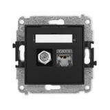 ICON Mechanizm gniazda antenowego poj. typu F (SAT) + gniazda komp. poj. 1xRJ45, kat. 6 ekranowany,