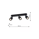 MILAGRO Lampa sufitowa PORTER 3XGU10 IP44