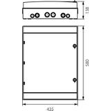 Rozdzielnica hermetyczna natynkowa 3x18 IP65 500VAC/1000VDC RH-54/3 36.154 OPATÓWEK