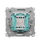 Simon Basic Łącznik schodowy z podświetleniem LED 10A 250V szybkozłączka biały BMW6L.01/11 KONTAKT