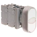 PRZYCISK DWUKLAWISZOWY 1 ZWIER 1ROZWIER BIAŁO-BIAŁY