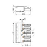 WINSTA gniazdo 5-torowe białe kodowanie A