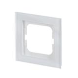 AXCENT Ramka 1-krotna  białe szkło