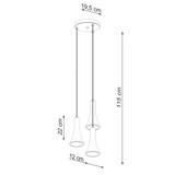 Sollux Lampa wisząca REA 3P beton SL.1226