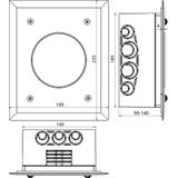 Skrzynka probiercza ETIC systems, 185x145x90 mm z tworzywa, szara, do ścian z izolacją 90-140 mm