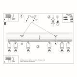 Sollux Plafon RING 6L szary SL.0454