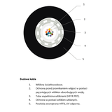 Kabel światłowodowy uniwersalny OM4 12G, CTC, CPR B2ca