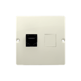 Simon Basic Gniazdo komputerowe RJ45 pojedyncze kategoria 5e Montaż gniazda na wkręty do puszki beż