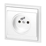 Gniazdo pojedyncze podtynkowe 2P+Z Luna, 16A, 250V, PT-16L, biały OR-OE-7605/W ORNO