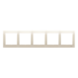 Simon 54 Premium Ramka 5-krotna PREMIUM IP20 / IP44 kremowy DR5/41 KONTAKT