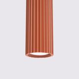 Sollux Lampa wisząca KARBON 3L ochra czerwona SL.1632