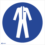 STOSUJ ODZIEŻ OCHRONNĄ Z PODPISEM,FOLIA SAMOPRZYLEPNA