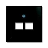 BASIC55 Pokrywa do gniazd UAE czarny-chateau