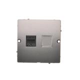 Simon Basic Gniazdo komputerowe RJ45 pojedyncze kategoria 5e . Montaż gniazda na wkręty do puszki stal inox BMF51.02/21 KONTAKT