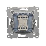 Simon 54 Łącznik dwubiegunowy z podświetleniem LED 10A szybkozłączka brąz mat